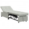 Sofa Bed Jasnoszary 194 x 67 x 82 cm Aksamit