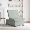 Sofa Bed Jasnoszary 194 x 67 x 82 cm Aksamit