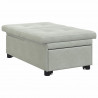 Sofa Bed Jasnoszary 194 x 67 x 82 cm Aksamit