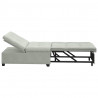 Sofa Bed Jasnoszary 194 x 67 x 82 cm Aksamit