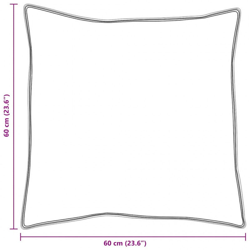 Poduszka z poduszką 2 pcs Biały 60 x 60 cm Pióra