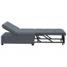 Sofa Bed Ciemnoszary 194 x 67 x 82 cm Aksamit