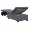 Sofa Bed Ciemnoszary 194 x 67 x 82 cm Aksamit