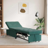 Sofa Bed Ciemna zieleń 194 x 67 x 82 cm Aksamit
