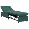 Sofa Bed Ciemna zieleń 194 x 67 x 82 cm Aksamit
