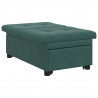 Sofa Bed Ciemna zieleń 194 x 67 x 82 cm Aksamit