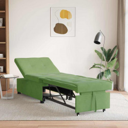 Sofa Bed Jasnozielony 194 x 67 x 82 cm Aksamit