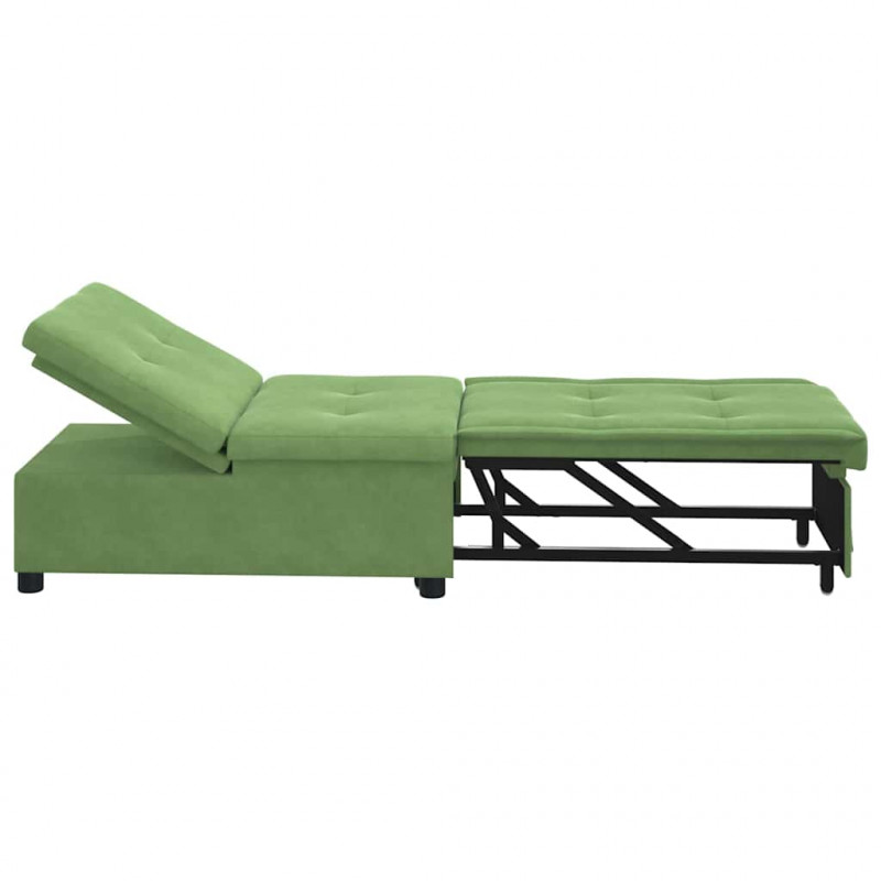 Sofa Bed Jasnozielony 194 x 67 x 82 cm Aksamit