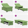 Sofa Bed Jasnozielony 194 x 67 x 82 cm Aksamit