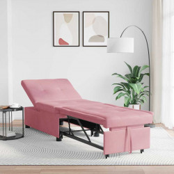 Sofa Bed Różowy 194 x 67 x 82 cm Aksamit