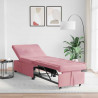 Sofa Bed Różowy 194 x 67 x 82 cm Aksamit
