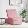 Sofa Bed Różowy 194 x 67 x 82 cm Aksamit