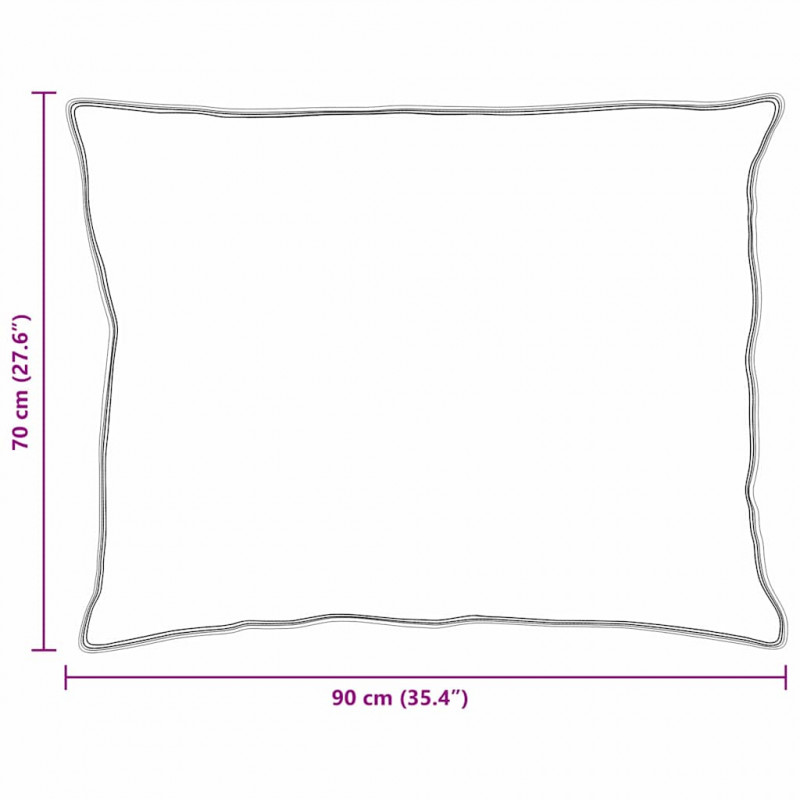 Poduszka z poduszką 2 pcs Biały 70 x 90 cm Pióra