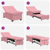 Sofa Bed Różowy 194 x 67 x 82 cm Aksamit