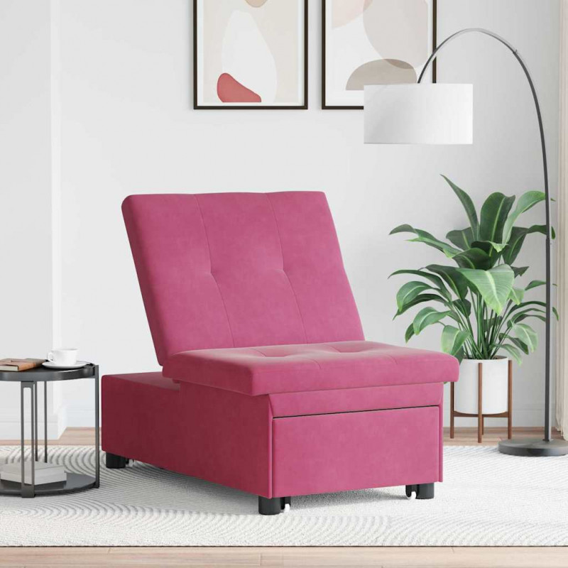 Sofa Bed Czerwone wino 194 x 67 x 82 cm Aksamit