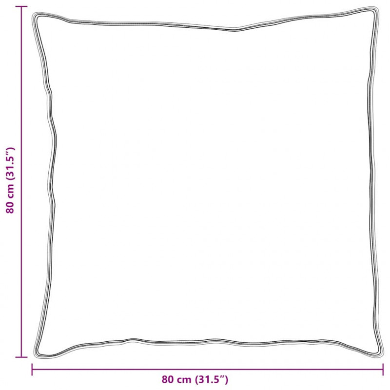 Poduszka z poduszką 2 pcs Biały 80 x 80 cm Pióra