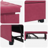 Sofa Bed Czerwone wino 194 x 67 x 82 cm Aksamit