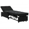 Sofa Bed Czarny 194 x 67 x 82 cm Aksamit