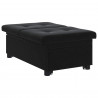 Sofa Bed Czarny 194 x 67 x 82 cm Aksamit
