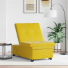 Sofa Bed Żółty 194 x 67 x 82 cm Aksamit