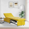 Sofa Bed Żółty 194 x 67 x 82 cm Aksamit