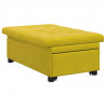 Sofa Bed Żółty 194 x 67 x 82 cm Aksamit