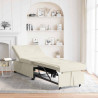Sofa Bed Kremowy 194 x 67 x 82 cm Aksamit