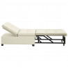 Sofa Bed Kremowy 194 x 67 x 82 cm Aksamit