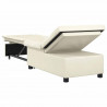 Sofa Bed Kremowy 194 x 67 x 82 cm Aksamit