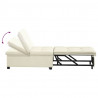 Sofa Bed Kremowy 194 x 67 x 82 cm Aksamit