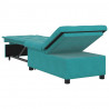 Sofa Bed Turkusowy 194 x 67 x 82 cm Aksamit