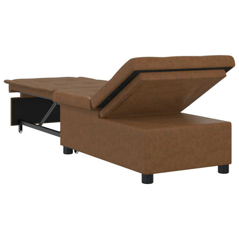 Sofa Bed Brązowy 194 x 67 x 82 cm Tkanina Huahua