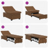 Sofa Bed Brązowy 194 x 67 x 82 cm Tkanina Huahua