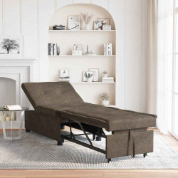 Sofa Bed Ciemnoszary 194 x 67 x 82 cm Tkanina Huahua