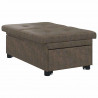 Sofa Bed Ciemnoszary 194 x 67 x 82 cm Tkanina Huahua