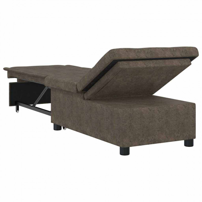 Sofa Bed Ciemnoszary 194 x 67 x 82 cm Tkanina Huahua