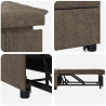 Sofa Bed Ciemnoszary 194 x 67 x 82 cm Tkanina Huahua