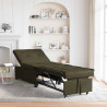 Sofa Bed Zielony wojskowy 194 x 67 x 82 cm Tkanina Huahua