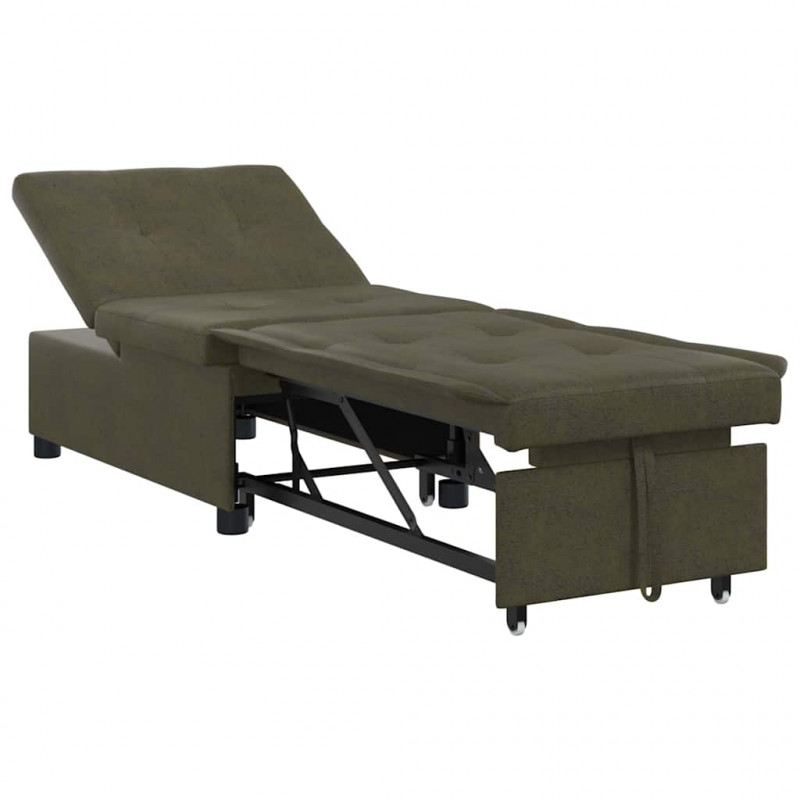 Sofa Bed Zielony wojskowy 194 x 67 x 82 cm Tkanina Huahua