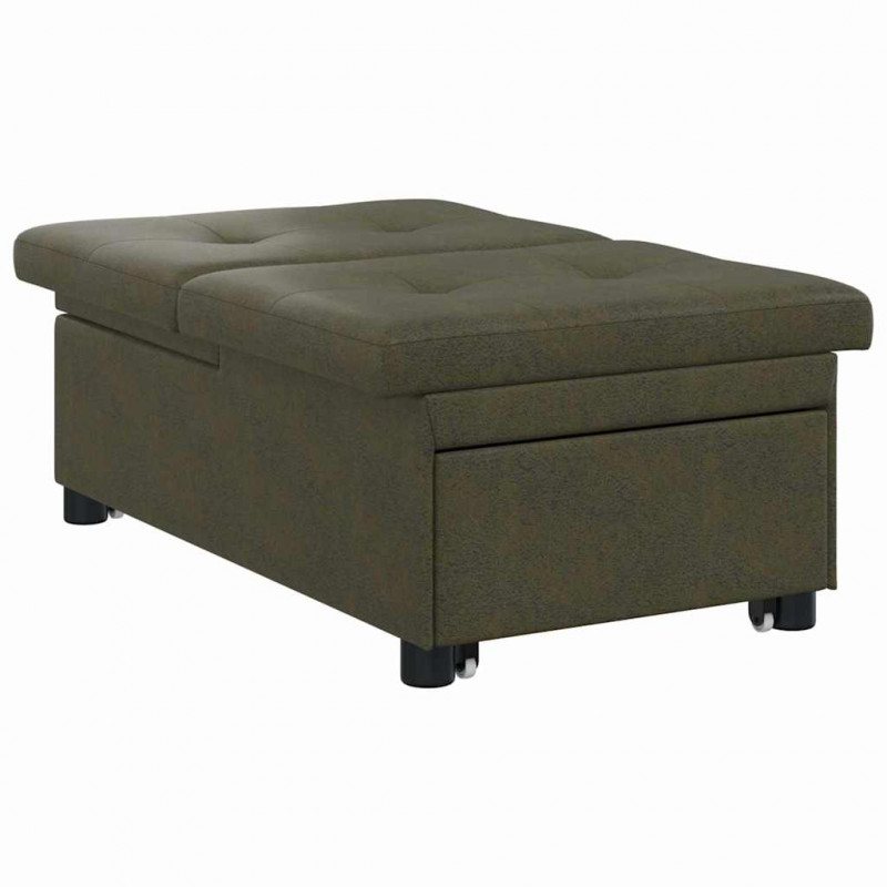 Sofa Bed Zielony wojskowy 194 x 67 x 82 cm Tkanina Huahua