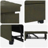 Sofa Bed Zielony wojskowy 194 x 67 x 82 cm Tkanina Huahua