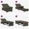 Sofa Bed Zielony wojskowy 194 x 67 x 82 cm Tkanina Huahua