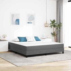 Materac do łóżka z materacem Jasnoszary 180 x 200 cm tkanina