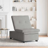 Rozkładana sofa Jasnoszary 194 x 67 x 82 cm Mikrofibra