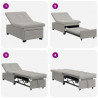 Rozkładana sofa Jasnoszary 194 x 67 x 82 cm Mikrofibra
