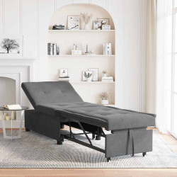 Rozkładana sofa Ciemnoszary 194 x 67 x 82 cm Mikrofibra