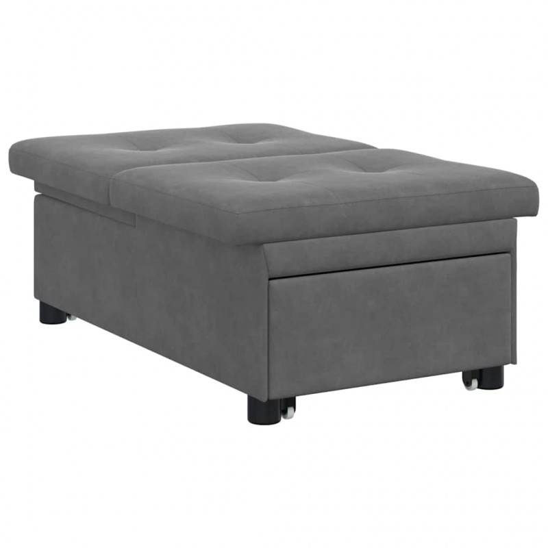 Rozkładana sofa Ciemnoszary 194 x 67 x 82 cm Mikrofibra