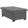 Rozkładana sofa Ciemnoszary 194 x 67 x 82 cm Mikrofibra