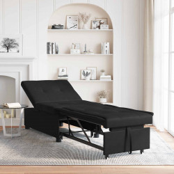 Rozkładana sofa Czarny 194 x 67 x 82 cm Mikrofibra