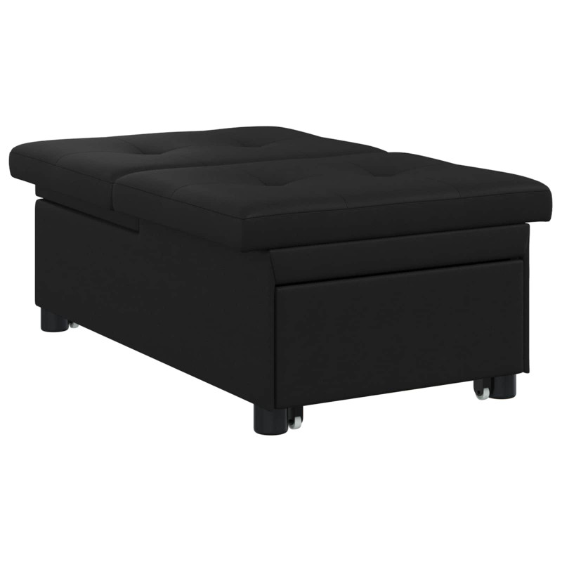 Rozkładana sofa Czarny 194 x 67 x 82 cm Mikrofibra